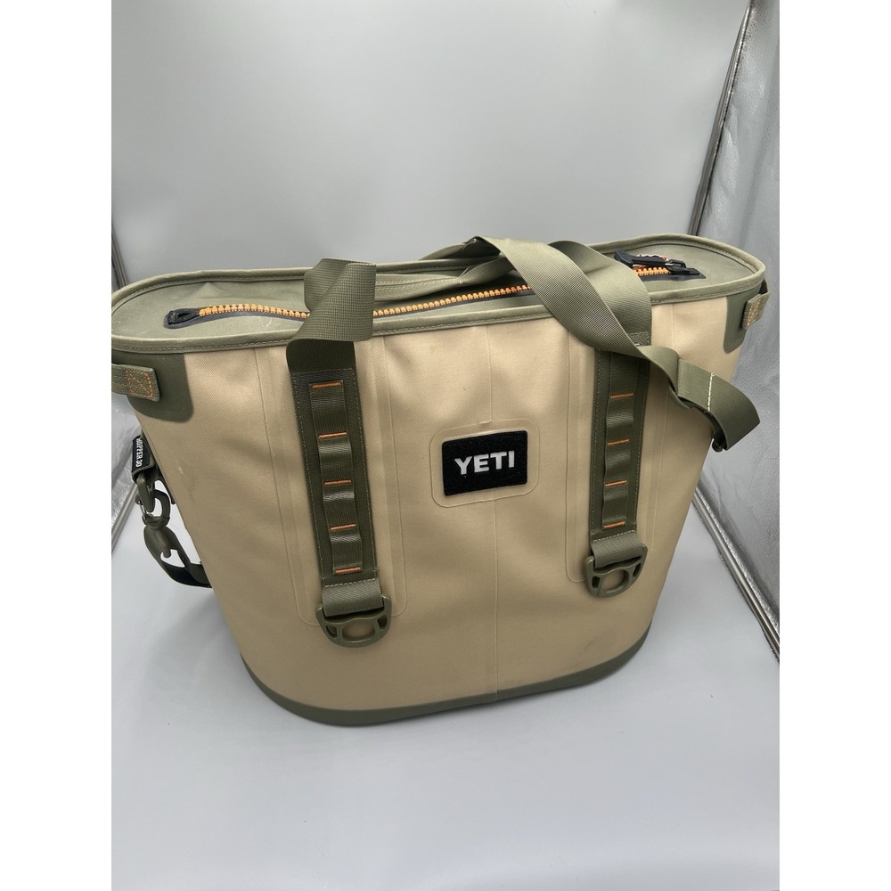 Yeti Hopper 30 Field Tan/Olive Green & Blaze Orange Interior  RARE HTF - Picture 5 of 8